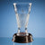 Branded Promotional 30CM LEAD CRYSTAL GLASS PANELLED TROPHY AWARD VASE Award From Concept Incentives.