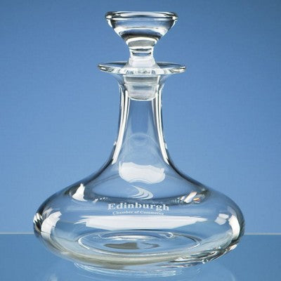 Branded Promotional CRYSTAL GLASS PLAIN SHIPS DECANTER Decanter From Concept Incentives.