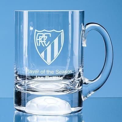 Branded Promotional 1PT HANDMADE FOOTBALL BASE BEER TANKARD Beer Glass From Concept Incentives.
