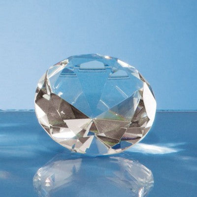 Branded Promotional 6CM OPTICAL GLASS DIAMOND PAPERWEIGHT Paperweight From Concept Incentives.