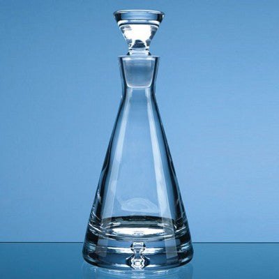 Branded Promotional HANDMADE BUBBLE BASE PYRAMID GLASS DECANTER Decanter From Concept Incentives.