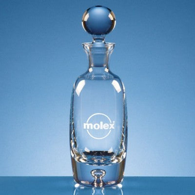 Branded Promotional HANDMADE TALL BUBBLE BASE GLASS WINE DECANTER Decanter From Concept Incentives.