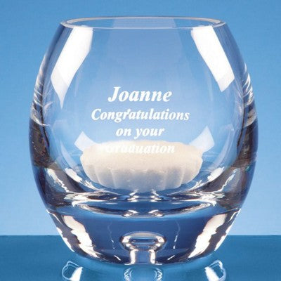 Branded Promotional HANDMADE BUBBLE BASE GLASS CANDLE HOLDER Candle Holder From Concept Incentives.