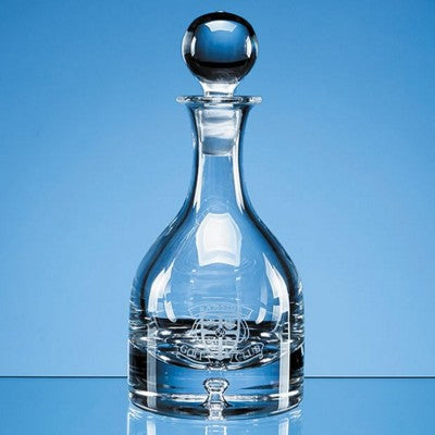 Branded Promotional HANDMADE BUBBLE BASE ROUND GLASS WINE DECANTER Decanter From Concept Incentives.