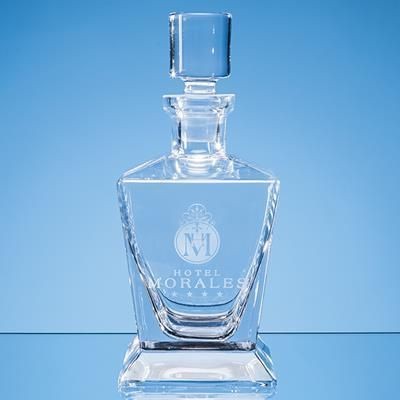 Branded Promotional HANDMADE TAPERED SQUARE SPIRIT DECANTER Decanter From Concept Incentives.