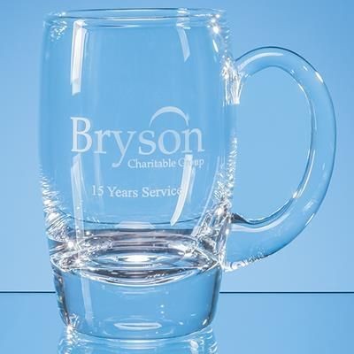 Branded Promotional HANDMADE OVAL TANKARD Beer Glass From Concept Incentives.