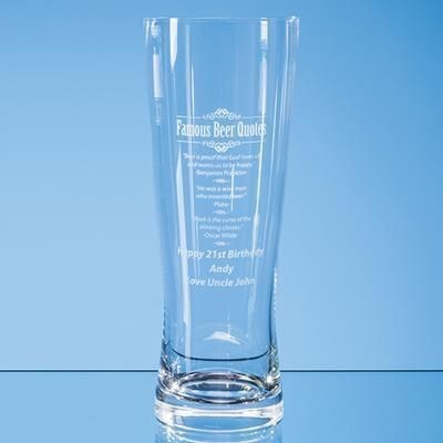 Branded Promotional LARGE HANDMADE BEER GLASS Beer Glass From Concept Incentives.