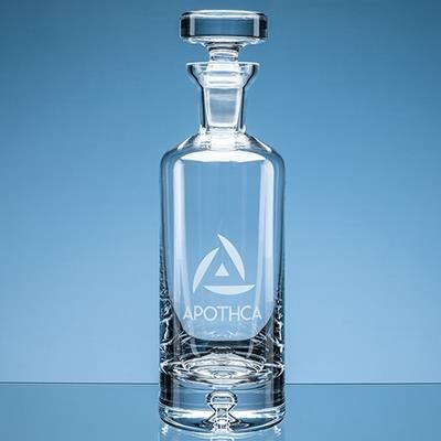 Branded Promotional HANDMADE BUBBLE BASE ARRAN ROUND DECANTER Decanter From Concept Incentives.