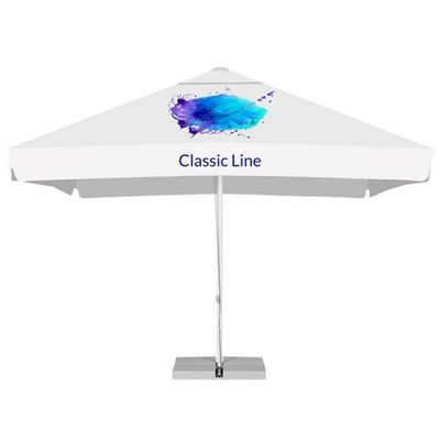 Branded Promotional LARGE ALUMINIUM METAL PARASOL Parasol Umbrella From Concept Incentives.