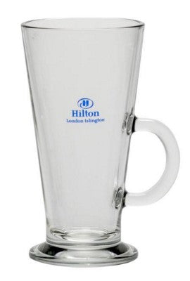 Branded Promotional LATTE CONIC GLASS Coffee Glass From Concept Incentives.
