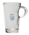Branded Promotional LATTE ELBA GLASS Coffee Glass From Concept Incentives.
