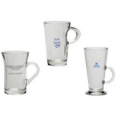 Branded Promotional LATTE GLASS MUG Coffee Glass From Concept Incentives.