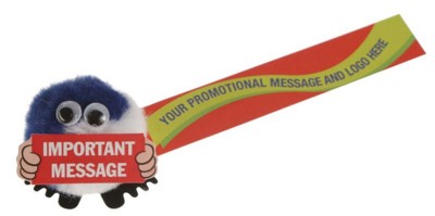 Branded Promotional BUG SIGN HANDHOLDER LOGO BUG with Full Colour Printed Ribbon Advertising Bug From Concept Incentives.
