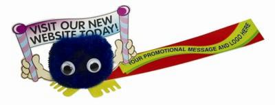 Branded Promotional BANNER HANDHOLDER LOGO BUG with Full Colour Printed Ribbon Advertising Bug From Concept Incentives.