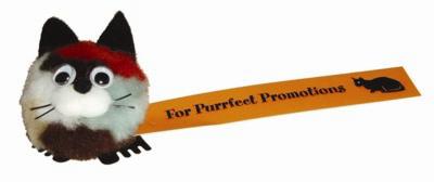 Branded Promotional CAT LOGO BUG with Full Colour Printed Ribbon Advertising Bug From Concept Incentives.