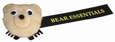 Branded Promotional BEAR LOGO BUG with Full Colour Printed Ribbon Advertising Bug From Concept Incentives.