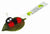 Branded Promotional LEAFY CATERPILLAR LOGO BUG with Full Colour Printed Ribbon Advertising Bug From Concept Incentives.