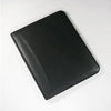 Branded Promotional MELBOURNE NAPPA LEATHER A4 CONFERENCE FOLDER in Black Conference Folder from Concept Incentives