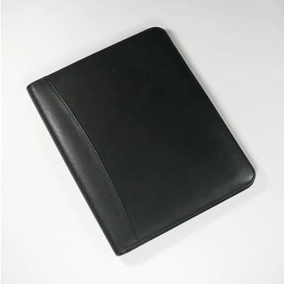 Branded Promotional MELBOURNE NAPPA LEATHER A4 CONFERENCE FOLDER in Brown Conference Folder From Concept Incentives.