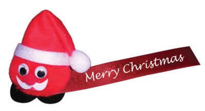 Branded Promotional FATHER CHRISTMAS SANTA LOGO BUG Advertising Bug From Concept Incentives.