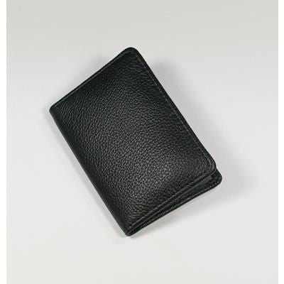 Branded Promotional MELBOURNE NAPPA LEATHER OYSTER CARD HOLDER in Black Credit Card Holder From Concept Incentives.