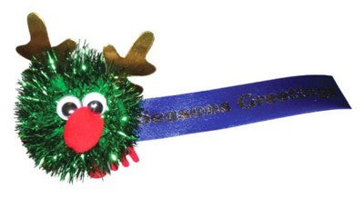 Branded Promotional CHRISTMAS GLITTER REINDEER LOGO BUG Advertising Bug From Concept Incentives.