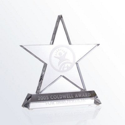 Branded Promotional OPTICAL CRYSTAL GLASS MOTIVATION STAR AWARD Award From Concept Incentives.