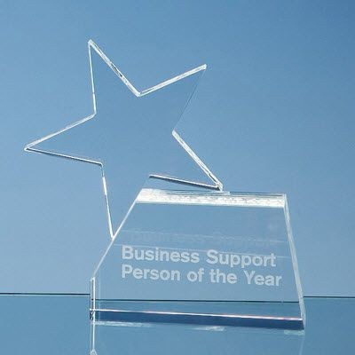 Branded Promotional RISING STAR OPTICAL CRYSTAL GLASS AWARD Award From Concept Incentives.