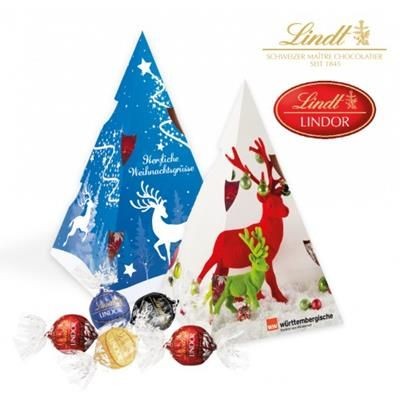 Branded Promotional LINDT CHOCOLATE CHRISTMAS PYRAMID Chocolate From Concept Incentives.