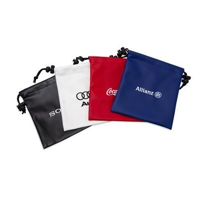 Branded Promotional LEATHERETTE EMBROIDERED DRAWSTRING GOLF GIFT BAG Presentation Bag From Concept Incentives.