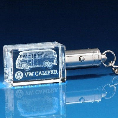 Branded Promotional LED LIGHT KEYRING in Blue or White Light Keyring From Concept Incentives.