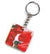 Branded Promotional LENTICULAR SQUARE KEYRING Keyring From Concept Incentives.