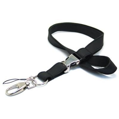 Branded Promotional SIMULATED LEATHER LANYARD Lanyard From Concept Incentives.