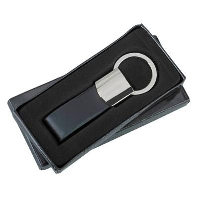 Branded Promotional LEATHER EXECUTIVE KEYRING Keyring From Concept Incentives.