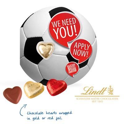 Branded Promotional LINDT CHOCOLATE FOOTBALL THEMED PERSONALISED BUSINESS CARD Chocolate From Concept Incentives.
