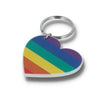 Branded Promotional PRIDE HEART SHAPE KEYRING Keyring From Concept Incentives.