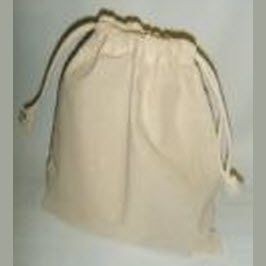 Branded Promotional NATURAL COTTON LARGE DRAWSTRING POUCH in Natural Bag From Concept Incentives.