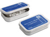 Branded Promotional LARGE WHITE HINGED MINTS TIN Mints From Concept Incentives.