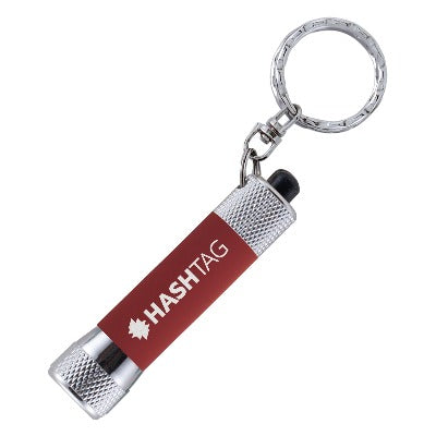 Branded Promotional MCQUEEN SOFT-TOUCH KEYRING in Dark Red Torch from Concept Incentives