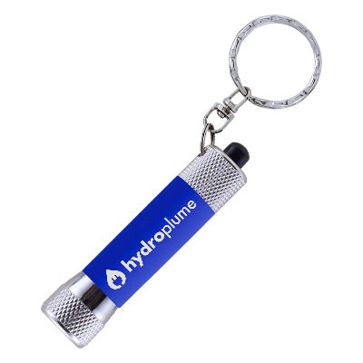 Branded Promotional MCQUEEN SOFT-TOUCH KEYRING in Blue Torch from Concept Incentives
