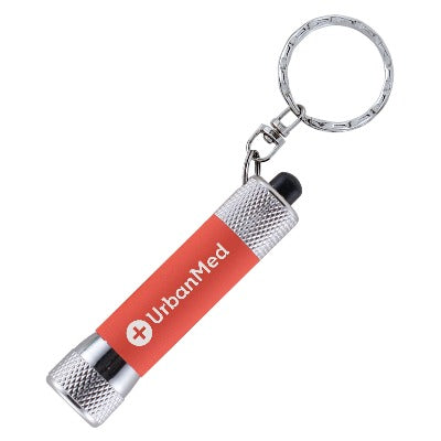 Branded Promotional MCQUEEN SOFT-TOUCH KEYRING in Orange Torch from Concept Incentives