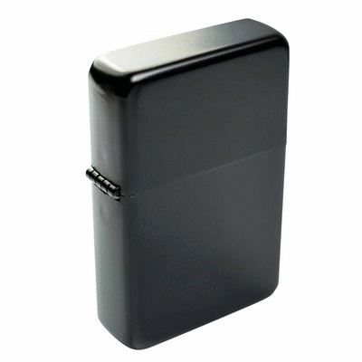 Branded Promotional STEEL STAR LIGHTER in Matt Black Lighter From Concept Incentives.