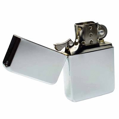 Branded Promotional STEEL STAR LIGHTER in Silver Chrome Lighter From Concept Incentives.