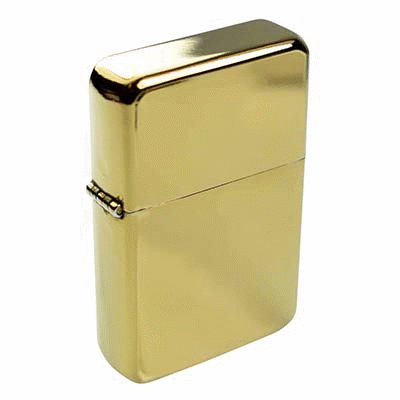 Branded Promotional STEEL STAR LIGHTER in Gold Lighter From Concept Incentives.