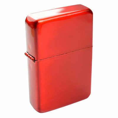 Branded Promotional STEEL STAR LIGHTER in Red Lighter From Concept Incentives.