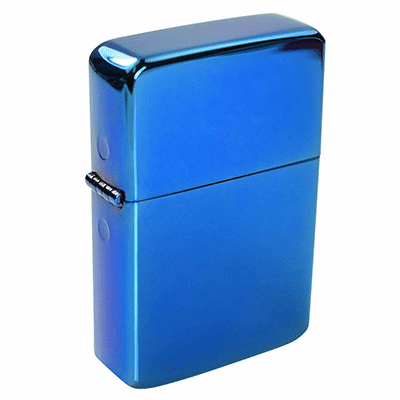 Branded Promotional BRASS STAR LIGHTER in Blue Lighter From Concept Incentives.