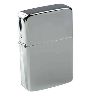 Branded Promotional BRASS STAR LIGHTER in Silver Chrome Lighter From Concept Incentives.