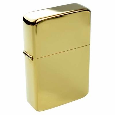 Branded Promotional BRASS STAR LIGHTER in Gold Lighter From Concept Incentives.