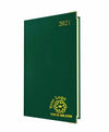 Branded Promotional FINEGRAIN DELUXE WEEK TO VIEW POCKET DIARY in Green from Concept Incentives