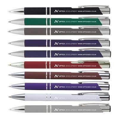 Branded Promotional CROSBY SOFT-TOUCH BALL PEN Pen From Concept Incentives.